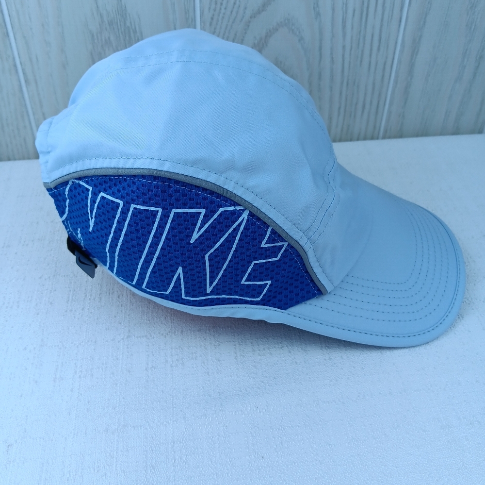 Nike AW84 5 Panel Dri-fit Cap Adult Adjustable Hat Reflective Swoosh Logo OSFM. - Picture 2 of 13